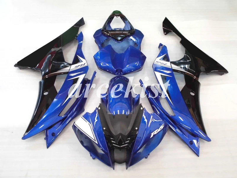 ABS литья под давлением Обтекатели комплект подходит для YAMAHA YZF-R6 2008- 08 09 10 11 12 13 14 15 16 Кузов Набор глянцевый синий