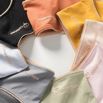 

2020Sexy Cotton Panties Women Comfortable Underwears Sexy Low-Rise Underpants Female Lingerie Ladies Briefs Dropshipping