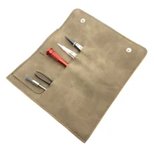 Коричневый прочный PU складной мешок Twezzers ножи Vape ручной инструмент рулон хранения карманные инструменты чехол Портативный чехол