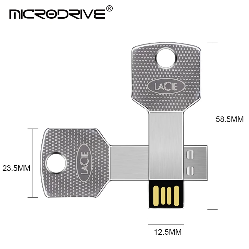 Lacie ключ металлическая ручка USB 4 GB/8 GB/16 GB/32 GB/64 GB 128 ГБ USB флэш-накопитель Car Key Memory Stick флеш-накопитель u-диск