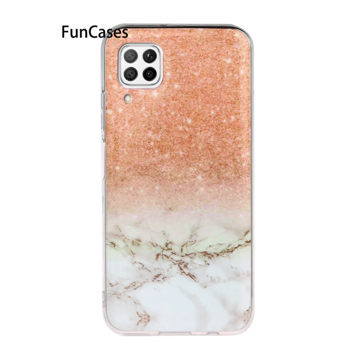 Mawar Emas Lembut TPU untuk Huawei P40 Huawei Telepon P40 Lite Mate 20 Kehormatan 8C Y5P Y7P 5G 8X Y6P P Smart 2020 Ponsel Kasus