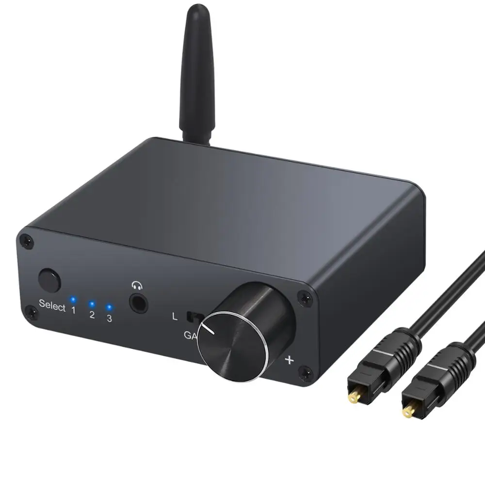 eSYNiC 192kHz Bluetooth DAC Digital to Analog Converter with Headphone Amplifier Support APT X DAC Bluetooth V5 0 Receiver Audio