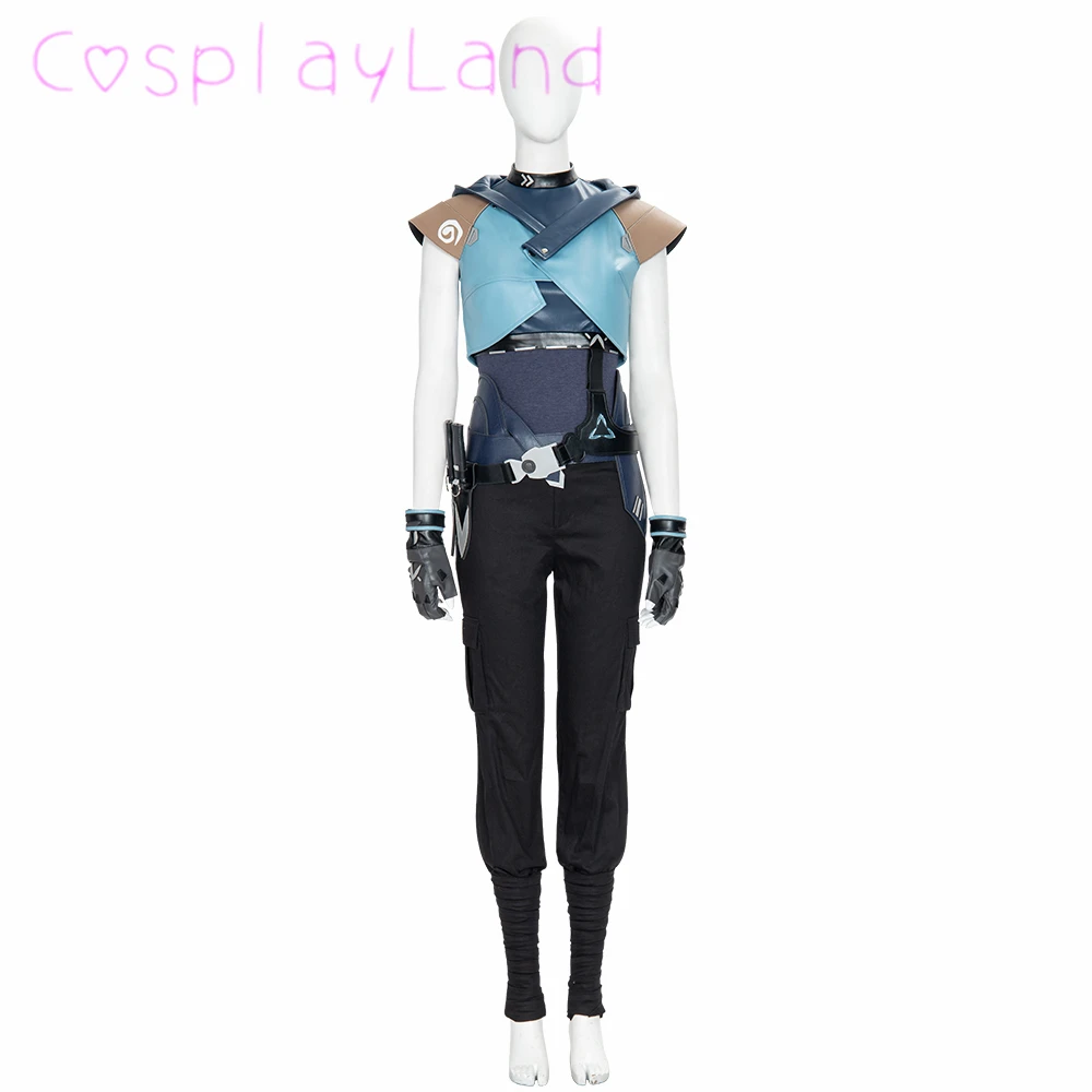 Game Cosplay Valorant Jett Costume Halloween Carnival Outfit Sexy Adult Women Fancy Party Suit Full Set Custom Made