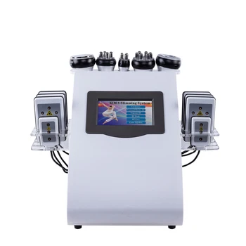 

40K 6 in 1 Ultrasound Liposuction Negative Pressure Dual-color Radio Frequency Instrument Laser Weight Loss Fiber Body Apparatus