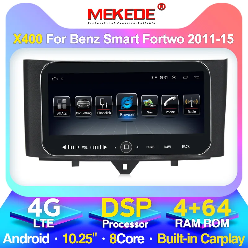 MEKEDE Автомобильный gps навигатор для Mercedes/Benz Smart Fortwo 2011 2012 2013 2014 2015 Аудио