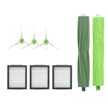 

For iRobot Roomba i7 E5 E6 Vacuum Cleaner HEPA Filters Green Side Roller Brushes