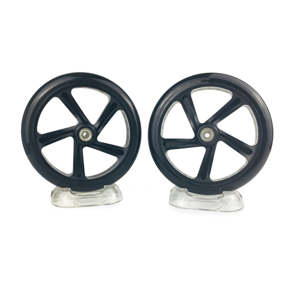 

Kick Scooter Wheel With Bearings PU 2 pieces/lot 200mm Diameter 40mm Thickness Hub High Elasticity Precision speed skating