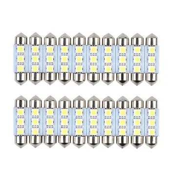 

20pcs 36*10mm CANBUS Error Free 3 LED 5050 SMD C5W License Plate Dome Light Lamp