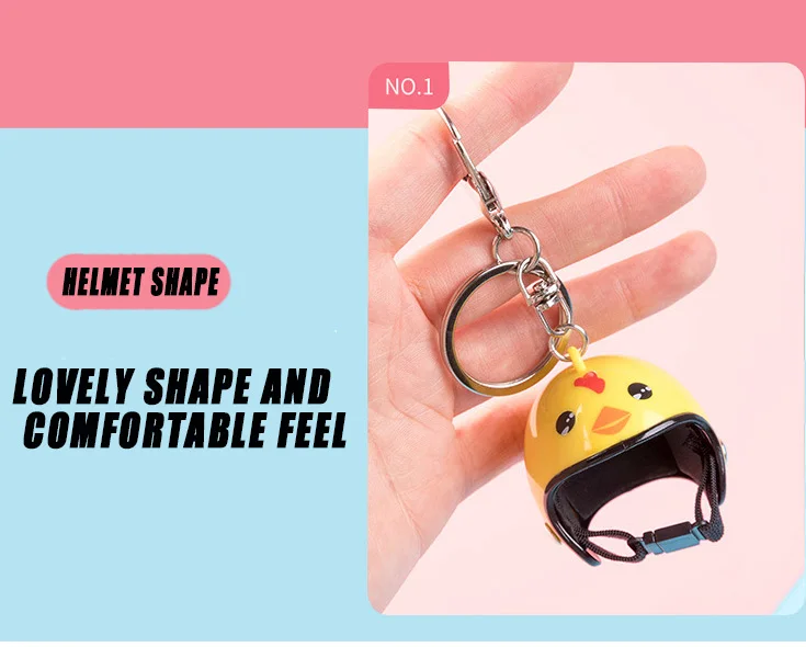 Creative Motorcycle Safety Helmet Keychain Car Superhero Cartoon Key Ring Gift Jewelry