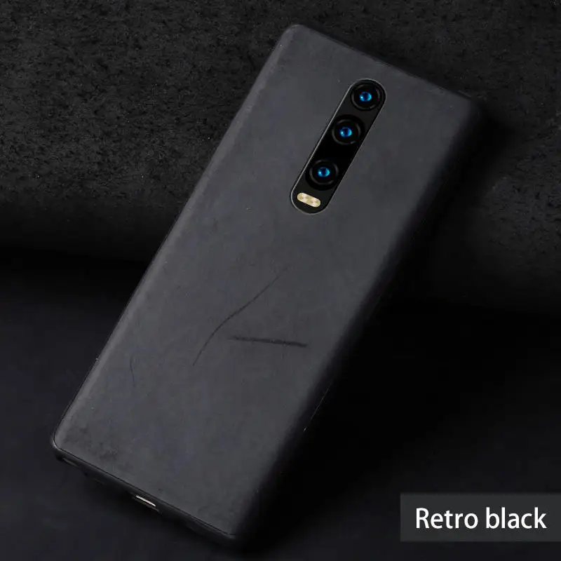 Чехол из натуральной кожи для xiaomi redmi note 8 pro k20, роскошный противоударный чехол для xiaomi Mi 9 T 9 T PRO, чехол из натуральной кожи - Цвет: Черный