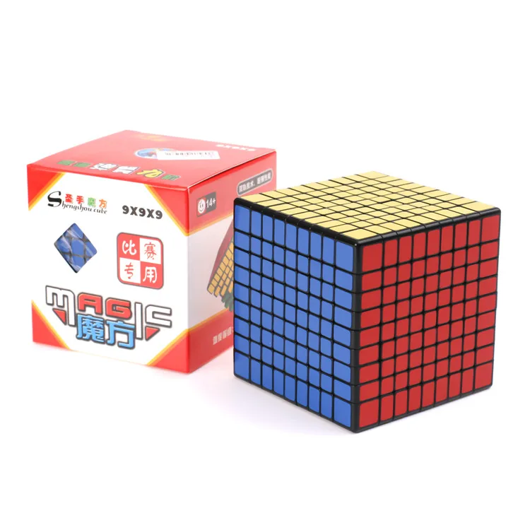 Shengshou 9x9x9 Магическая скорость соревнования куб профессиональный ПВХ наклейки cubo оптом Cubo Magico Развивающие игрушки для детей