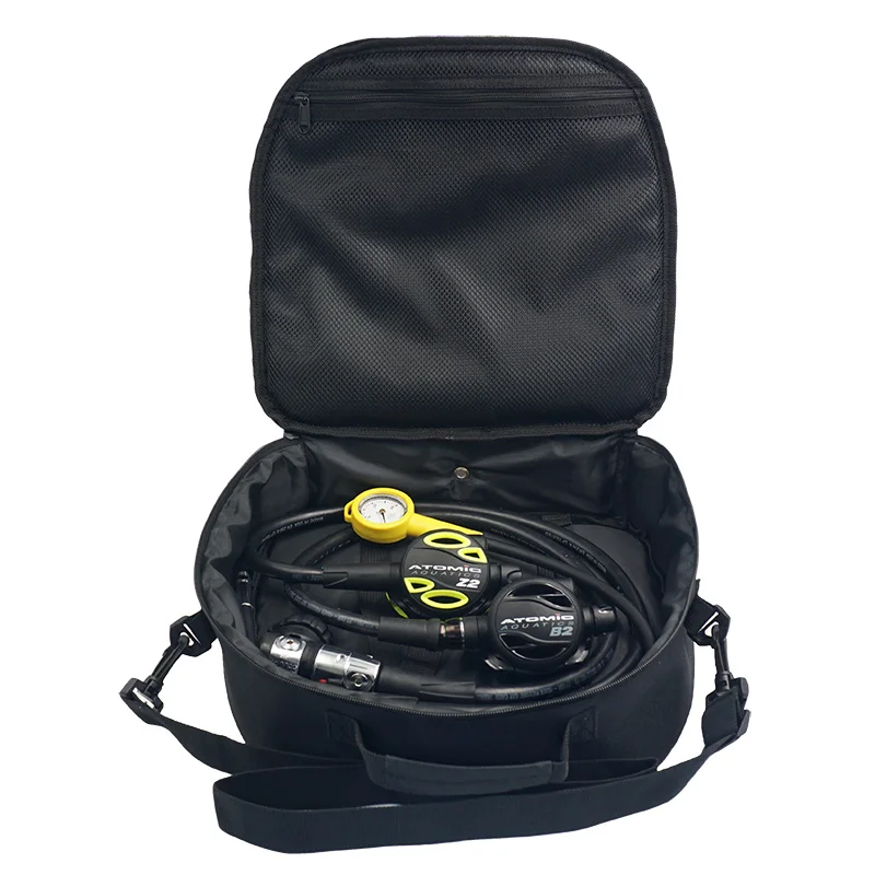Waterproof Dry Bag Diving Storage Bag Diving Mesh Bag Scuba Diving Equipment Portable Durable Nylon Dive Flag Scuba Diving Protective Bag for Regulator Carrying Bag Backpack & Shoulder Strap