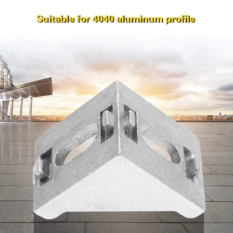 GTBL 20Pcs 4040 Aluminum Corner Brackets Corner Fitting Angle 40 X 35 Connector Fastener For 4040 Industrial Aluminum Profile