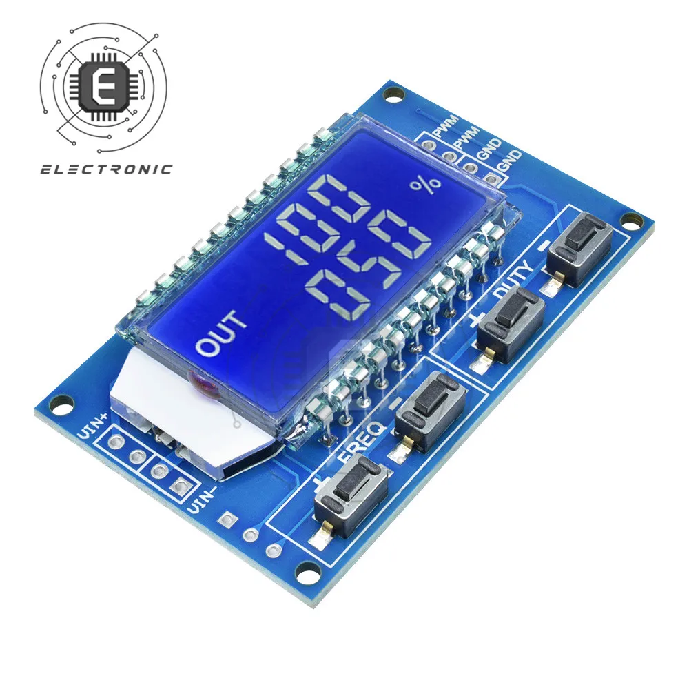 1Hz-150Khz Signal Generator Module Adjustable PWM Pulse Frequency Function Generator Duty Cycle TTL LCD Display 5V DC 12V 24V 3