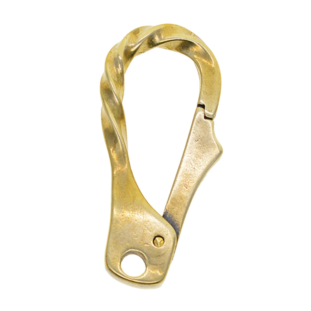 Brass Twisted Design Decorative Lobster Clasps Swivel Claw Hook Keychain
