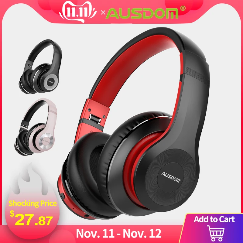 Kaufen Ausdom ANC10 Aktive Noise Cancelling Bluetooth Drahtlose Kopfhörer Faltbare 20H Spielen zeit Hifi Tiefe Bass Bluetooth Headset