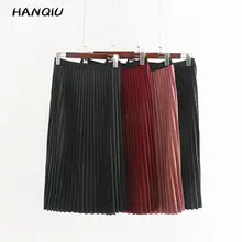 Кавайная розовая летняя юбка, Женская винтажная черная плиссированная юбка, Корейская эластичная юбка с высокой талией, модная юбка миди, уличная одежда