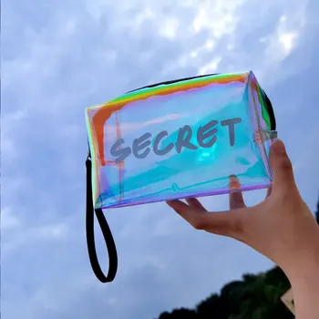 

Lady Cosmetic Bag Waterproof Wholesale Cute Mini Fashion Clutch Phone Bag Girls Organize Bag PVC Transparent Jelly Bag