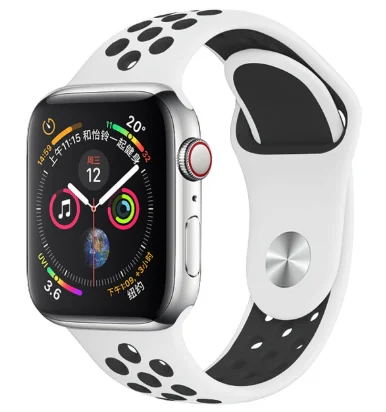 Band for Apple Watch 5 4 3 2 1 42MM 38MM soft Breathable strap Silicone Sports bands for Nike+ Iwatch series 5 4 3 40mm 44mm - Цвет ремешка: 31