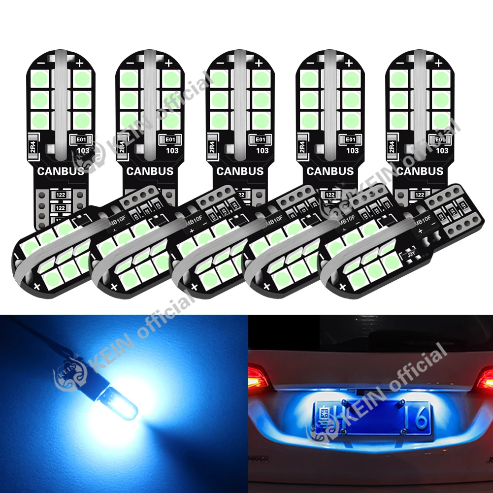 KEIN 10 шт. CANBUS T10 Led W5W Автомобильный светодиодный светильник лампочка 194 168 501