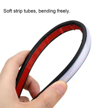 

30CM Sequential LED Turn Signal Daytime Running Headlight Strip White Yellow 12V