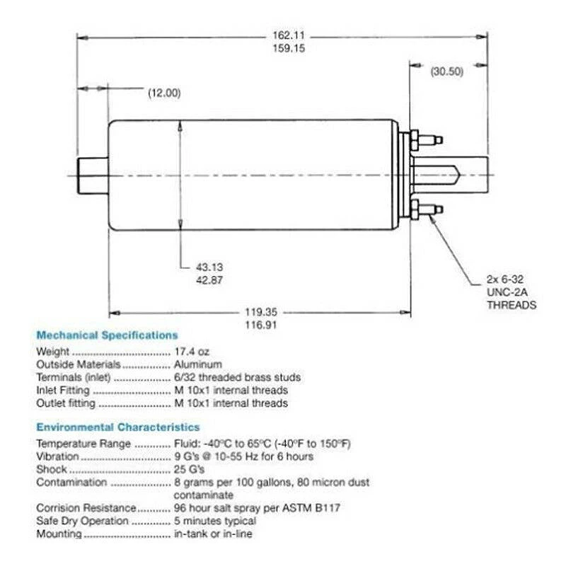 Подходит для автомобиля Gsl392 бензонасос Walbro Inline 255Lph производительность с комплектом