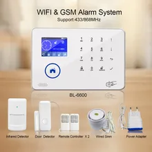 BL-6600 Беспроводная охранная сигнализация 2G GSM+ Wifi сигнализация SMS мобильное приложение сигнализация