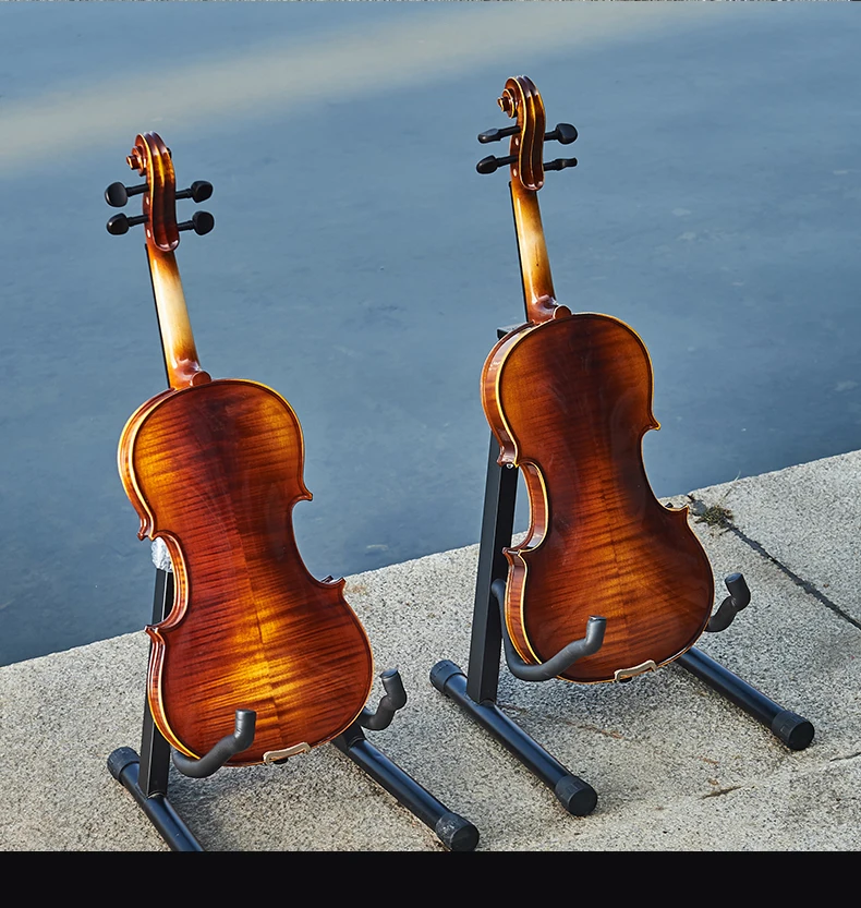 Original handmade violin maple 4/4 3/4 solid wood natural grain Red light violin children adult playing musical instruments