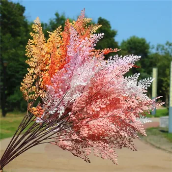 

20Pcs Fake Long Stem Real Touch Vanilla Leaf 38.98" Length Simulation Greenery for Wedding Home Decorative Artificial Plants