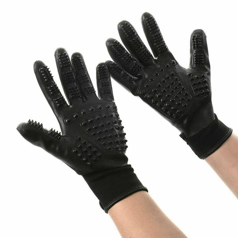 Dog Cat Horse Grooming Gloves Pet Animal Cleaning Massage Glove Gentle Effective Bathing Hair Remover Brush Dog Cat Horse Grooming Gloves Pet Animal Cleaning Massage Glove Gentle Effective Bathing Hair Remover Brush