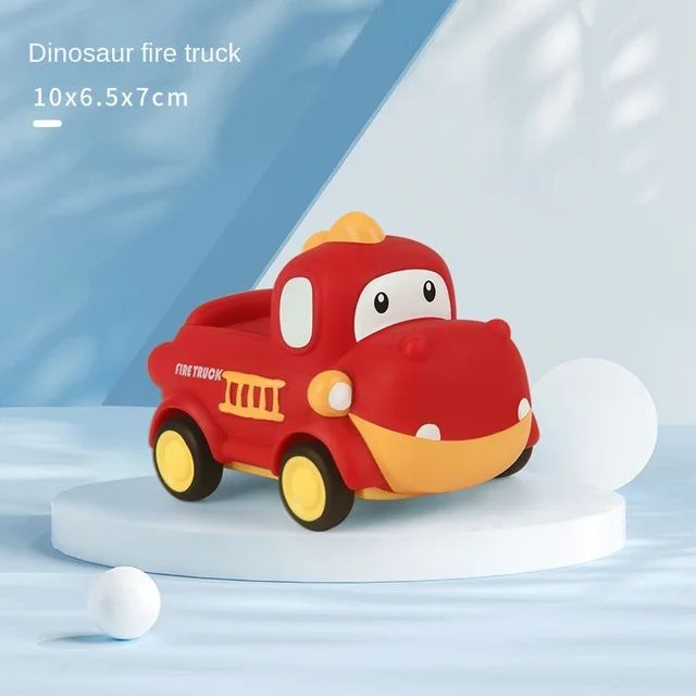 Montessori Baby Car Toys For Kids From 1 To 2 Years Toddler Birthday Gift Car For Babies Boy Children Child Educational Cars Toy -dinosaur fire truck