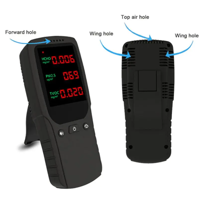 

Air Quality Detector TVOC HCHO PM2.5 Monitor Digital Gas Analyzer Tester 35ED