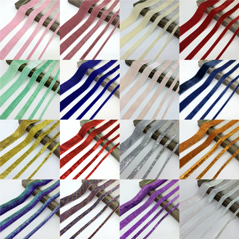 6/10/15/20/25/38mm Velvet Ribbon For Handmade Gift Bouquet Wrapping Home Party Decor