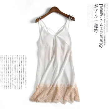 

New Summer Lady Lace Nightgown Beauty Back Sling Skirt Home Thin Europe Nightgown