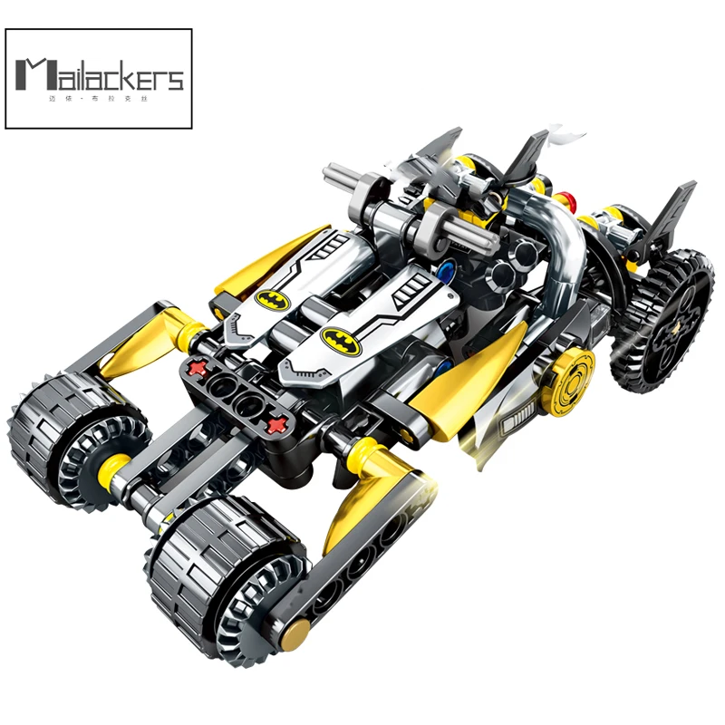 Legoing Superhero DC Comic Series Bat Chariot Toy Car Superman Batman The Joker Figures Model Build