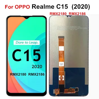 

6.5 inch Black For Oppo Realme C15 2020 RMX2180 RMX2186 LCD DIsplay Touch Screen Digitizer Assembly for Realme C15 lcd