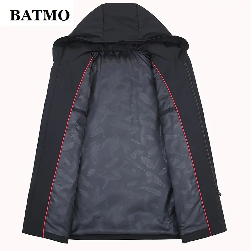 BATMO 80% Белые куртки с капюшоном на утином пуху для мужчин, мужские зимние куртки с капюшоном, пальто с капюшоном для мужчин, 88031