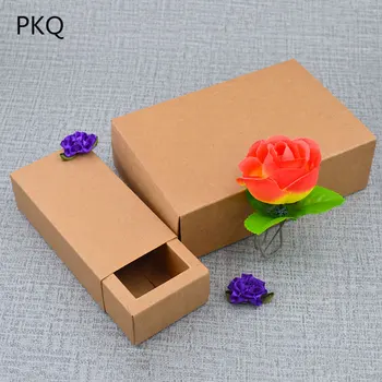 

10pc 18Sizes small gift kraft paper packaging box,brown paper cardboard gift box for packing,handmade soap packaging jewelry box