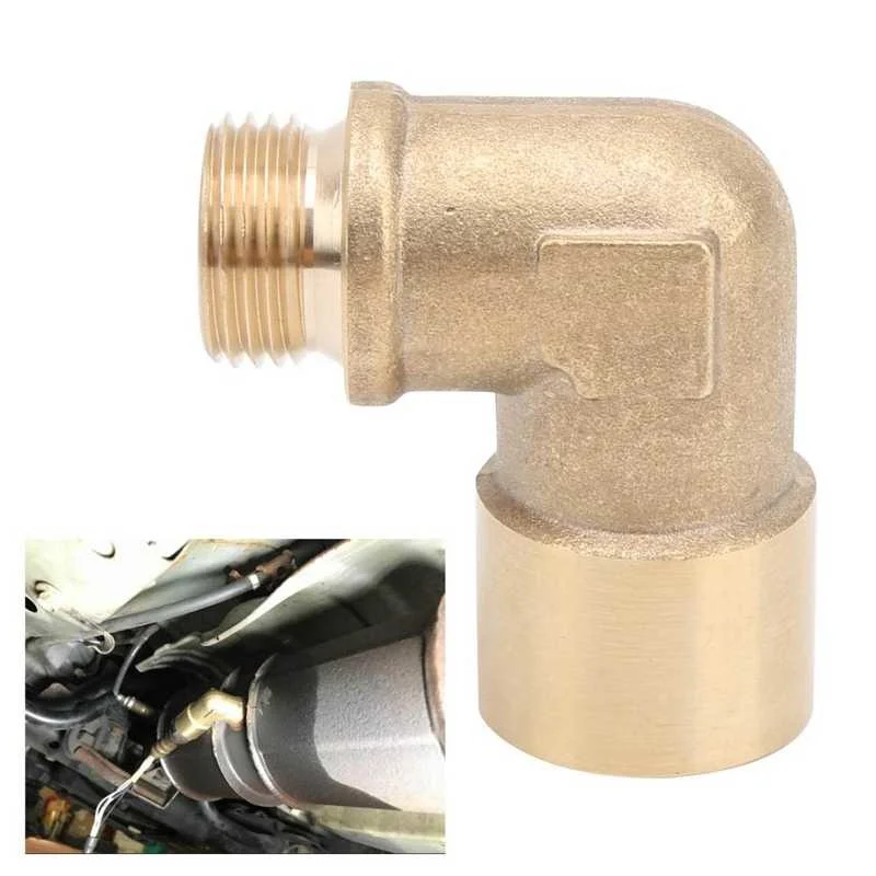90 Degree Oxygen Sensor Extender M18x1.5 Brass Extension Spacer Adapter