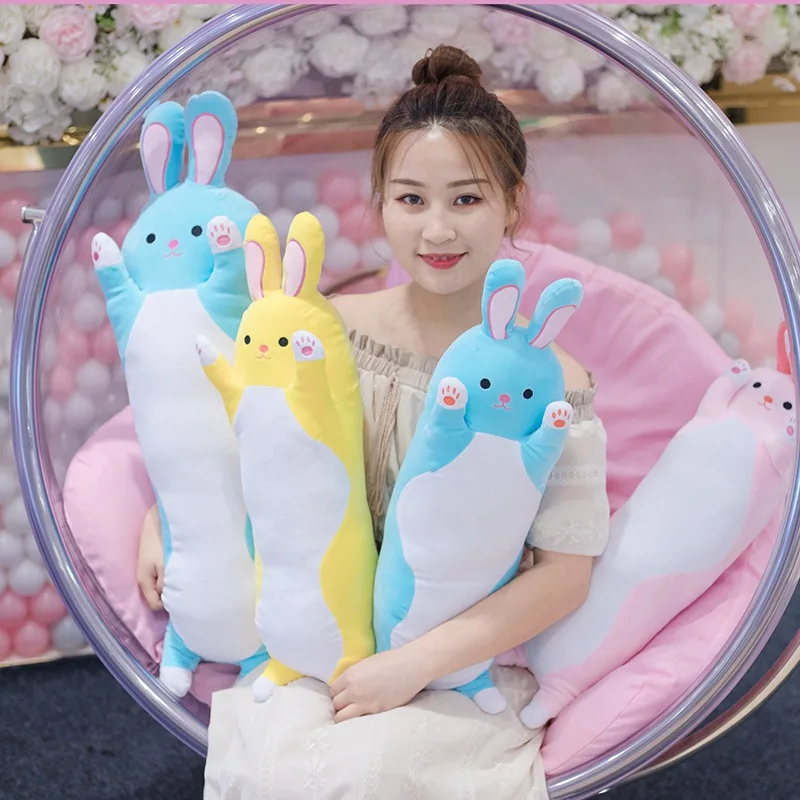 

Sweet Rabbit Plush Long Pillow Soft Cartoon Animal Bunny Stuffed Doll Bed Chair Cushion Boyfriends Toy Kid Girl Best Gift