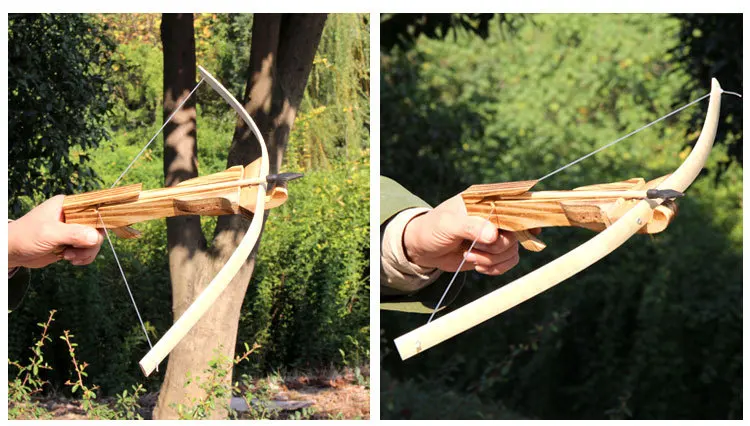 Деревянный лук и стрелы модель живописной области Лидер продаж деревянный арбалет несмертоносный Zhuge арбалет