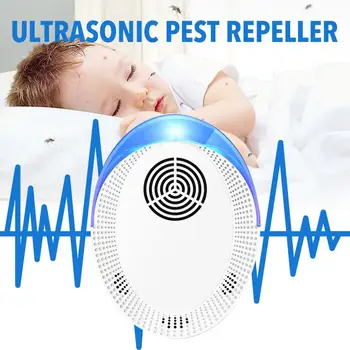 

US/EU/UK Plug Ultrasonic Pest Repeller Electronic Bug Mosquito Repellent Pest Control Device For Home Outdoors