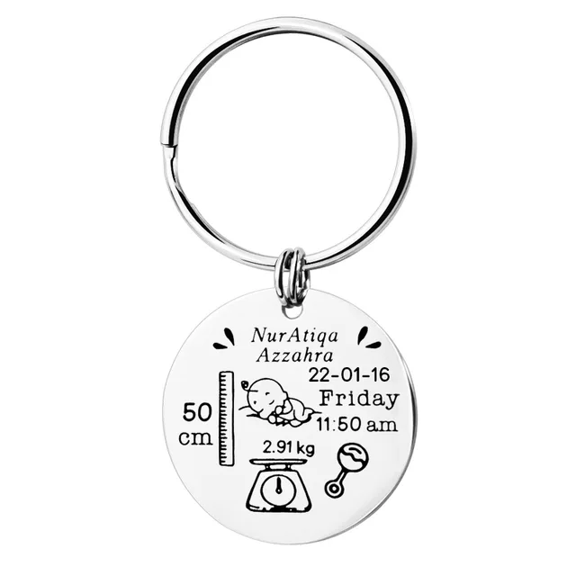 personalised baby keychain