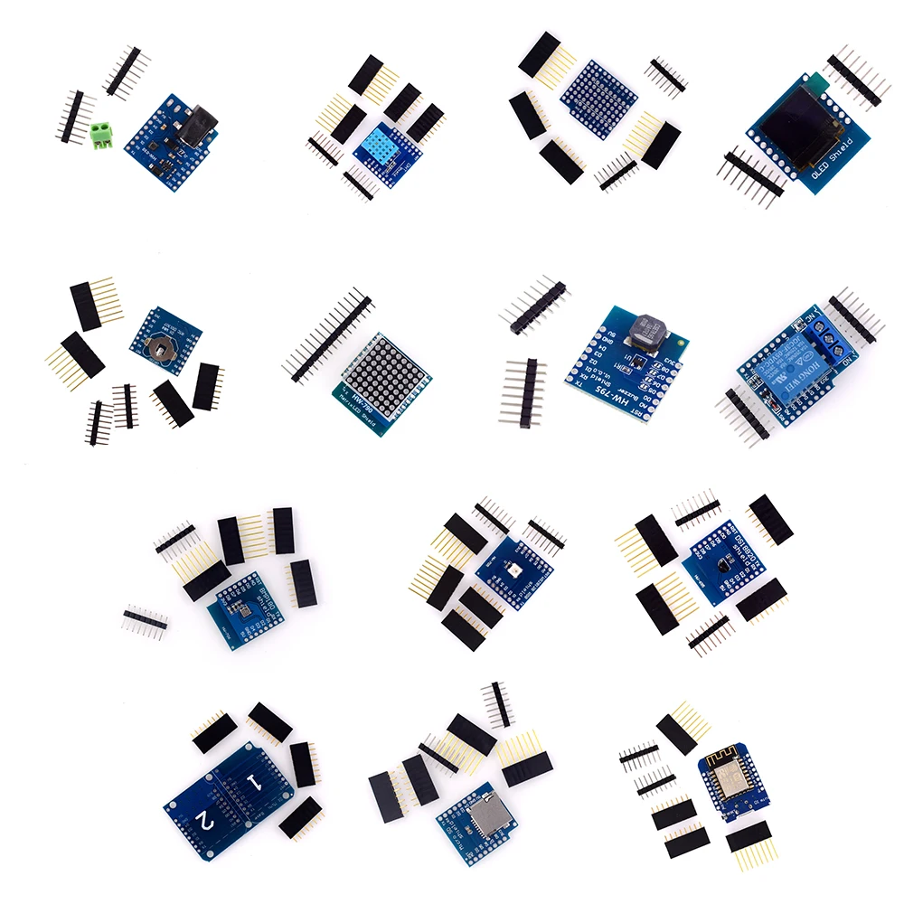D1 Mini ESP-12E плата разработки Wi-Fi DHT11 DS18B20 BMP180 WS2812 Micro SD 0 66 OLED NodeMCU Lua IOT для WeMos DIY Kit |