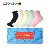 LIONZONE, 5 пар/лот, однотонное бамбуковое платье, женские одноцветные носки, забавные Coturno Feminino, грейпге, Sokken, женские носки из конопляного волокна
