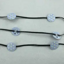 20 шт./компл. DC24V 40 мм PCBA(7 светодиодов) UCS1903 адресуемых пикселей светильник; 1,68 Вт; из водонепроницаемого материала; со всеми черный провод; 15 см провода интервал