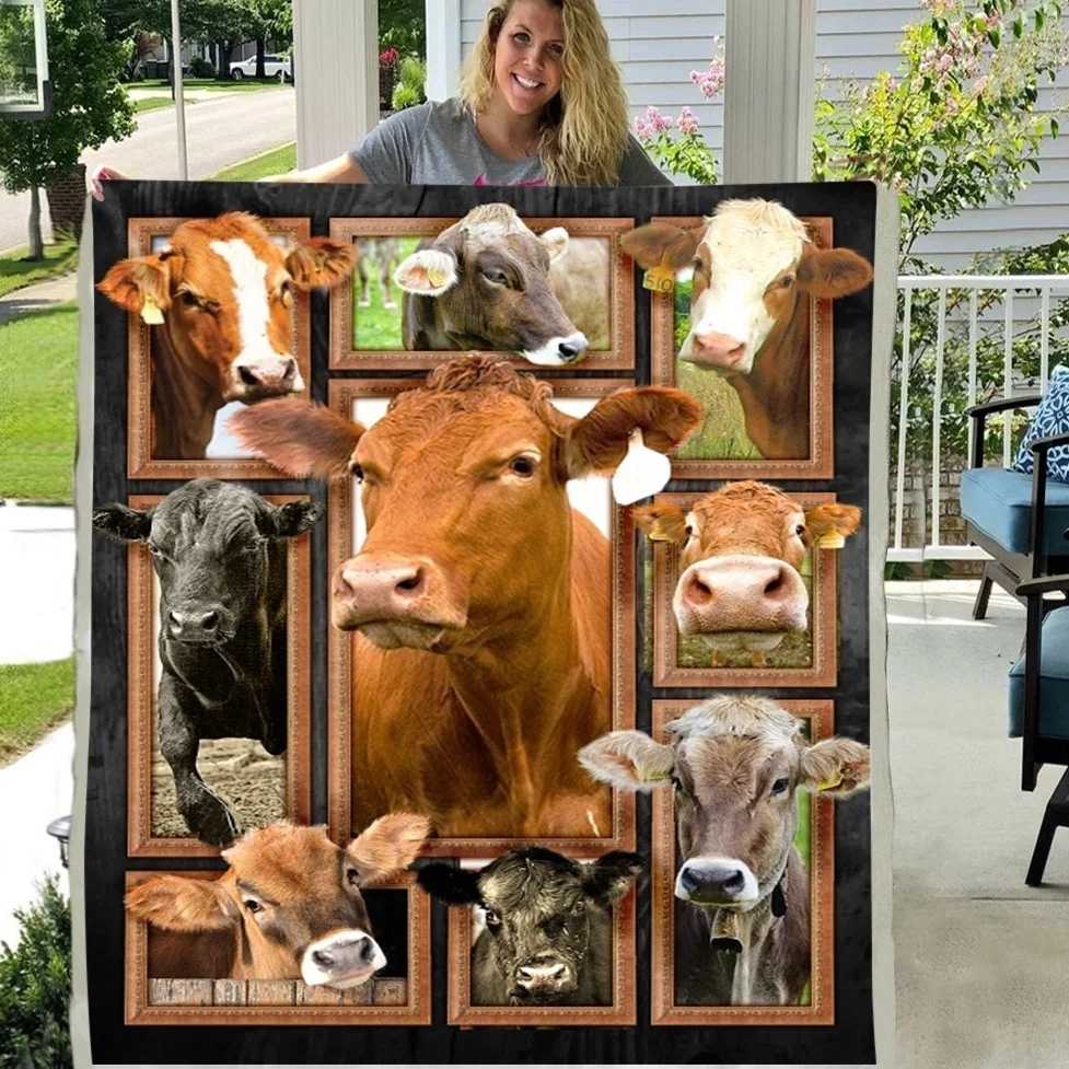 3D с милым животным узором на заказ флисовое покрывало для фото вентилятор