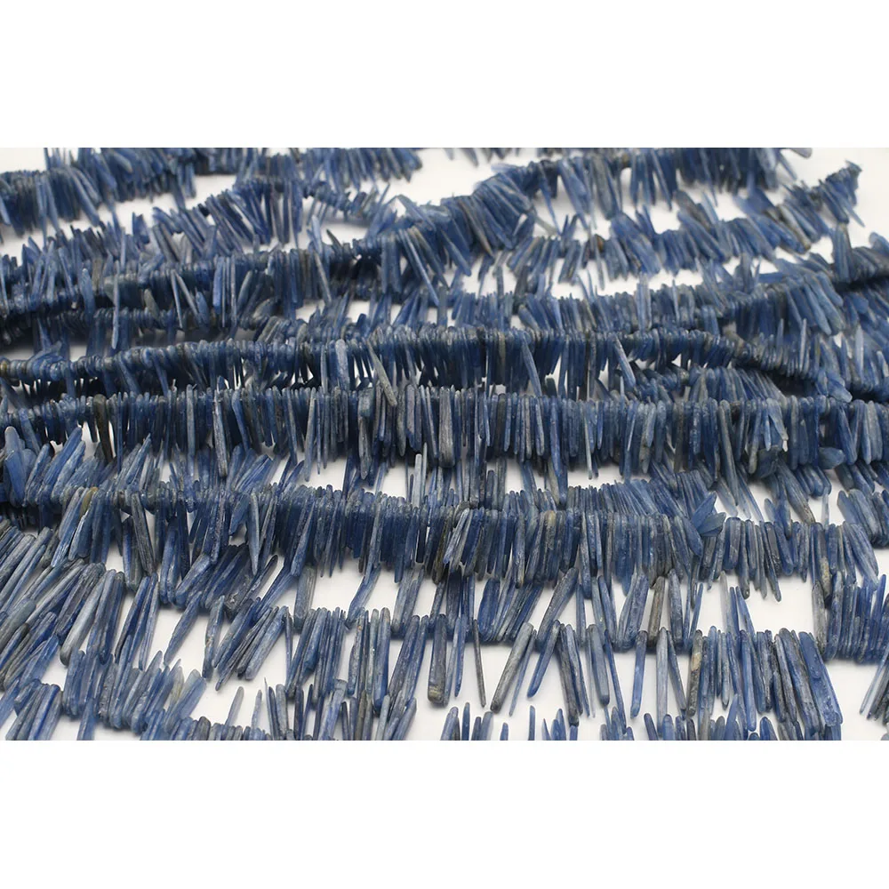 6-8x18-30mm Natural 1 strand  Blue Crystals Irregular Quartz Crystals Loose Stone 15