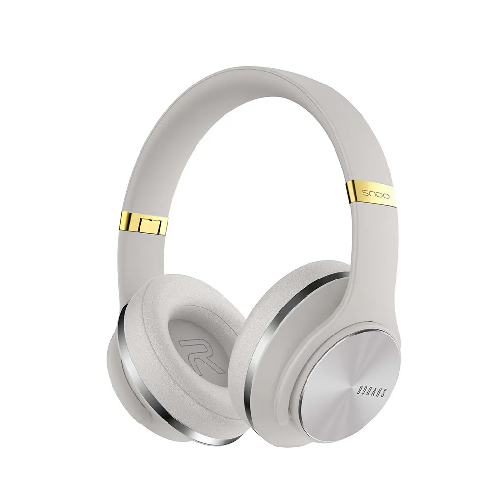 Doqau беспроводные наушники над ухом Hi-Fi стерео Складная гарнитура и динамик беспроводные наушники Bluetooth наушники музыка - Цвет: Белый