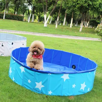 

80*30cm Dog Pool PVC Pet Bathtub Folding Basin for Dogs Cats Shower Swimming Pool House Bed Collapsible Bathing Pool-1